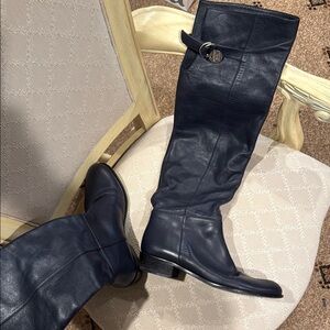 Patrizia Pepe Navy Over the Knee Boots